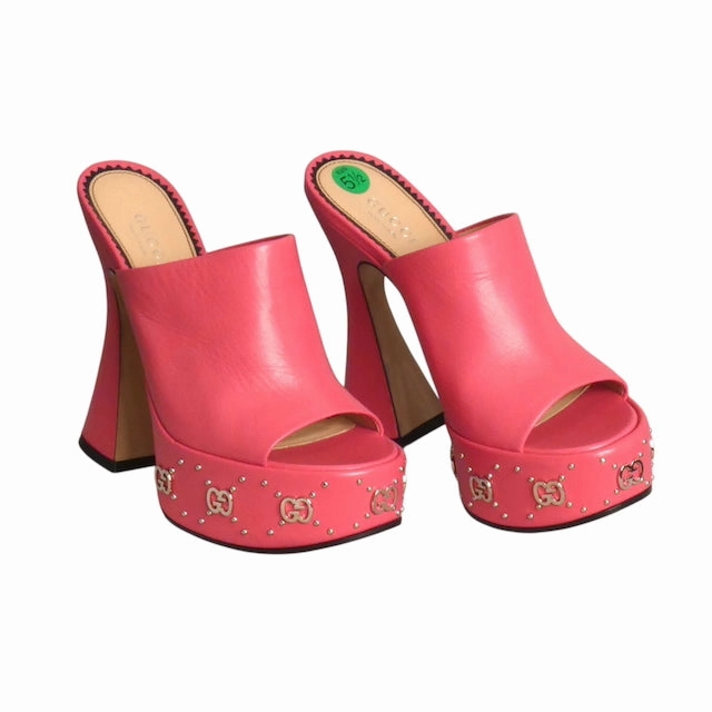 Eastland Sandals GUCCI- NIB 2023 Pink Malaga Kid Platform Pumps, Size 35.5