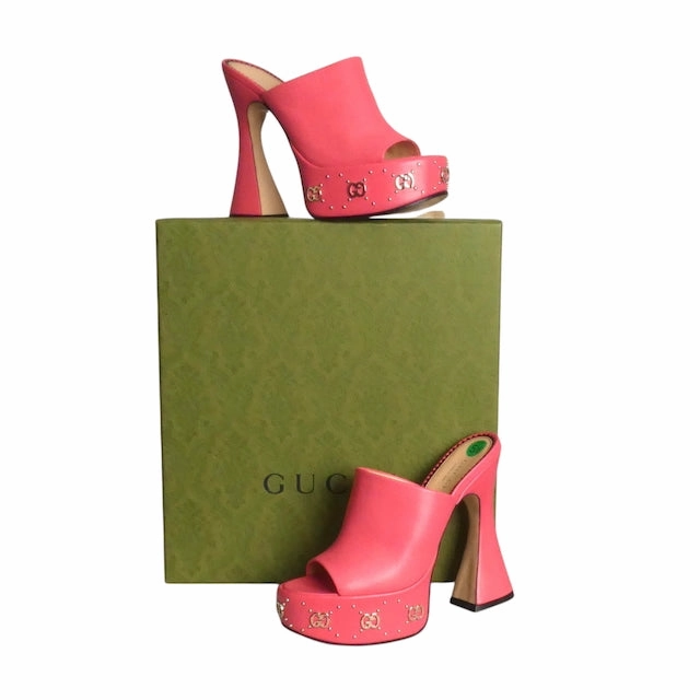 Dana Camper Sandals GUCCI- NIB 2023 Pink Malaga Kid Platform Pumps, Size 35.5