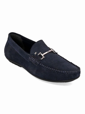 Stitch Navy Loafers Loafers With Wide Leg Jeans