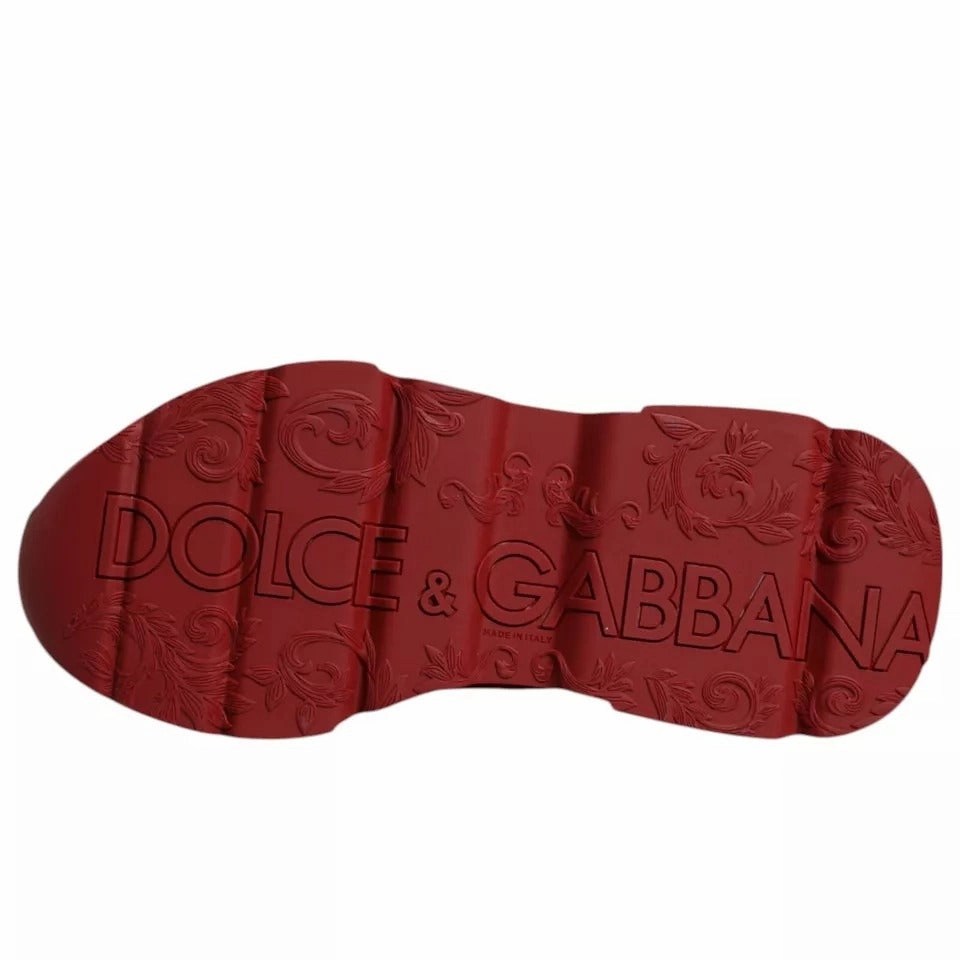 Sneakers In Dryer Dolce & Gabbana Red Leather Daymaster Low Top Sneakers Shoes