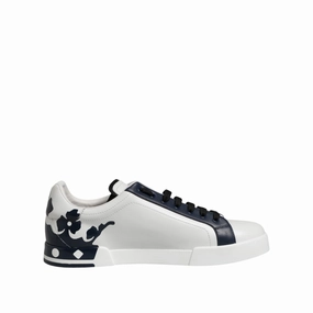 Sneakers 6e Dolce & Gabbana White Blue Crown Low Top Sneakers Shoes