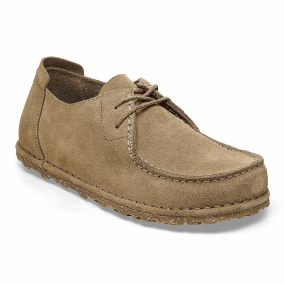 Birkenstock Utti Lace Suede Leather Gray Taupe Narrow Dame 1950s Loafers