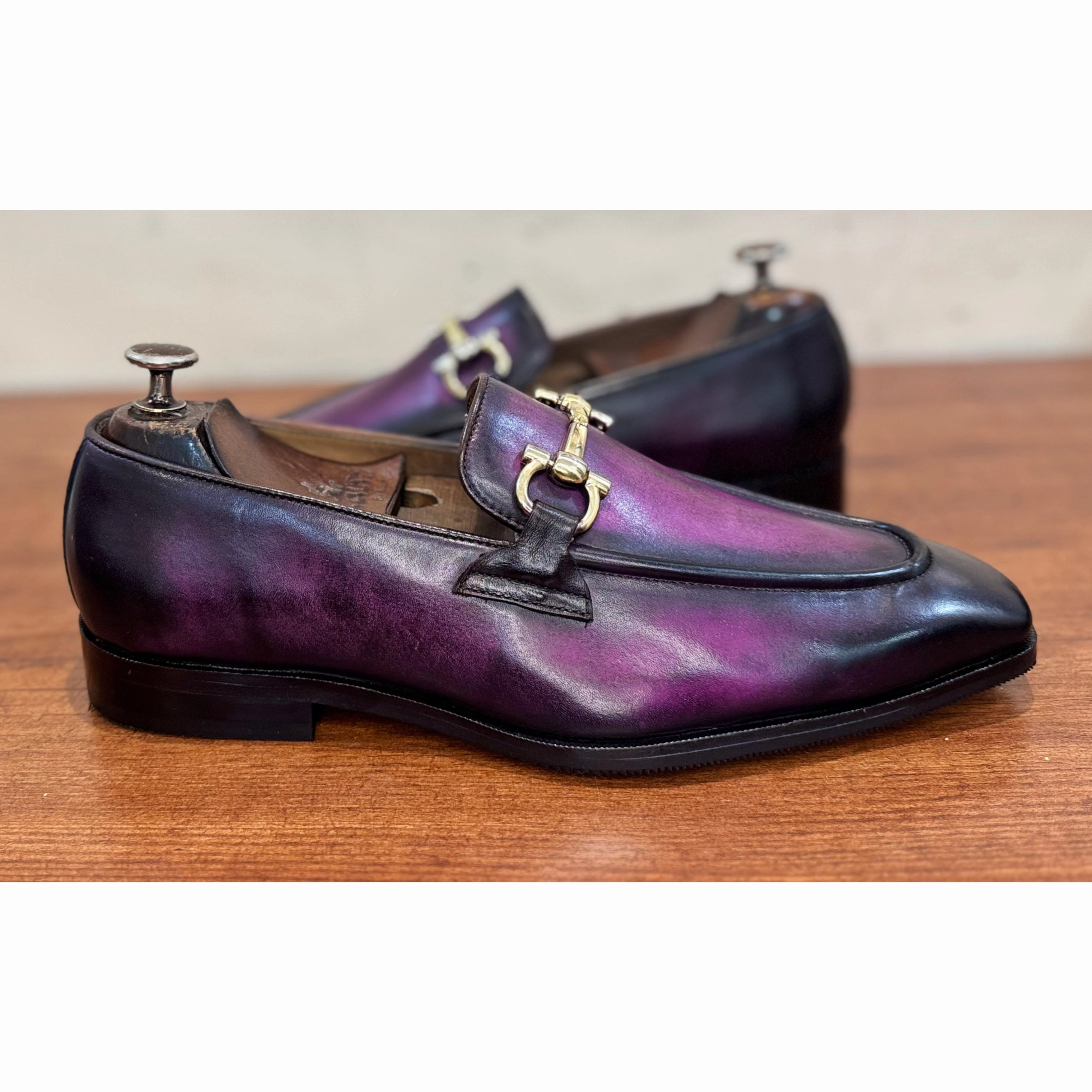 Purple Patina Loafers Socks With Loafers