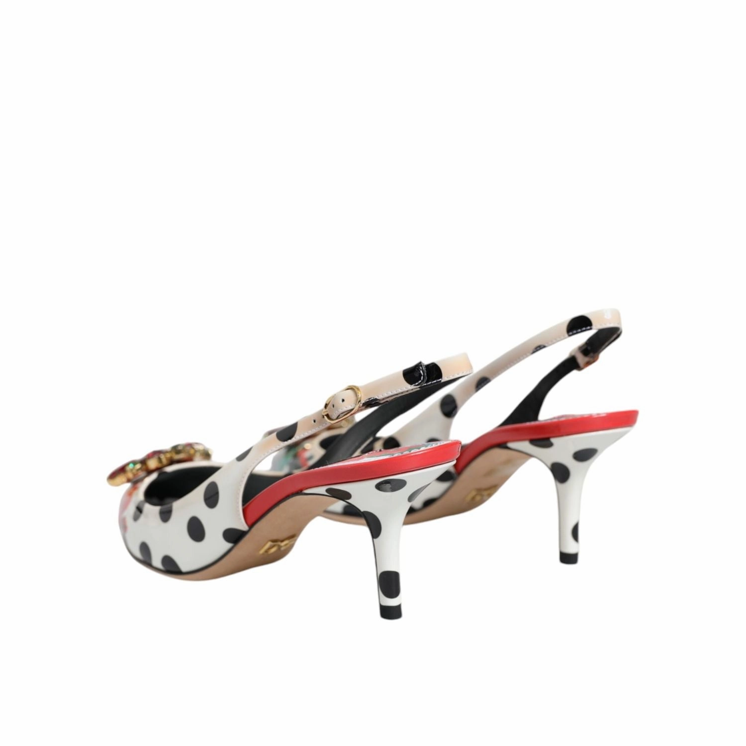 Japanese Wood Sandals Dolce & Gabbana Multicolor Crystal Heels Slingback Shoes