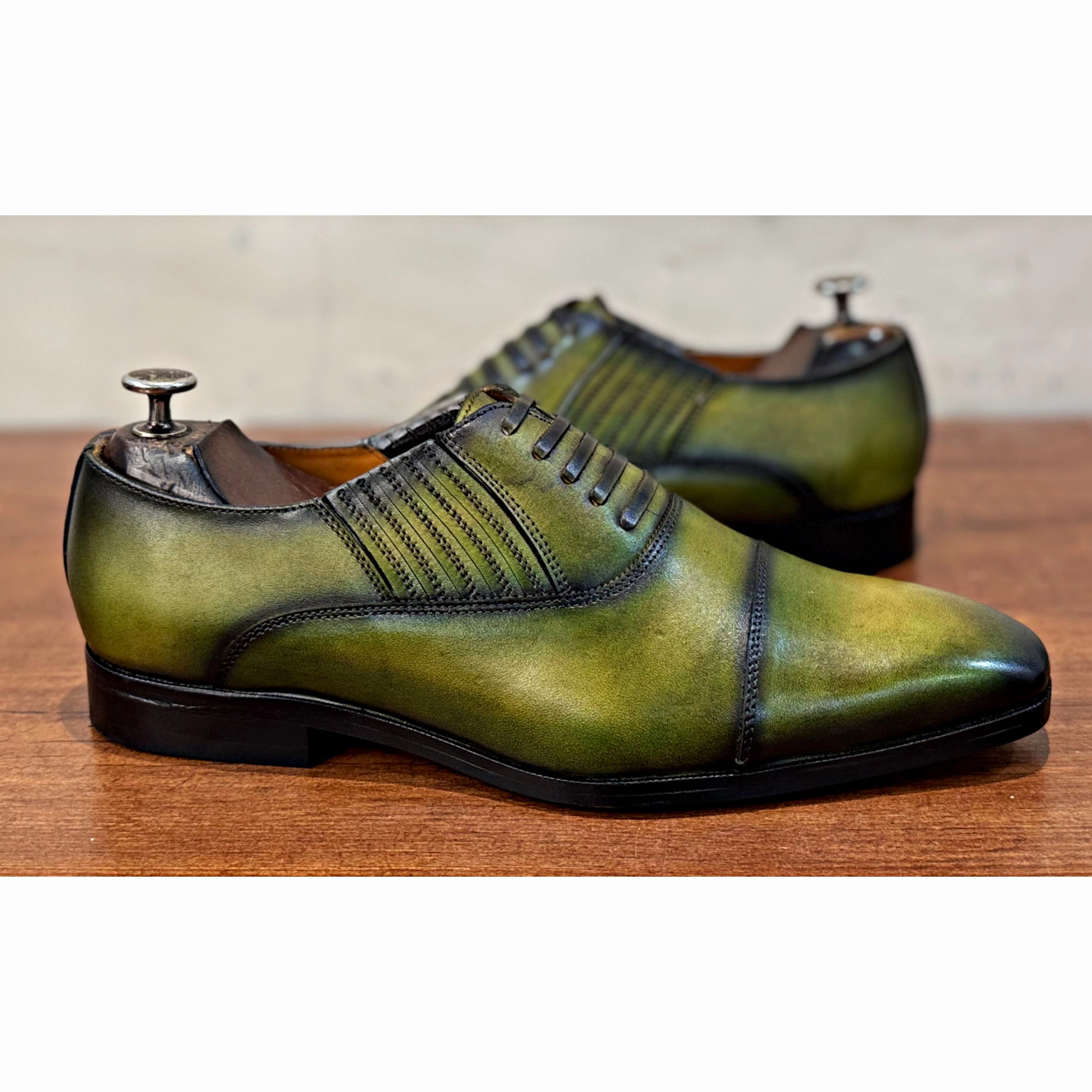 Bass Shoes Penny Loafers Lorenzo Olive Patina Loafers