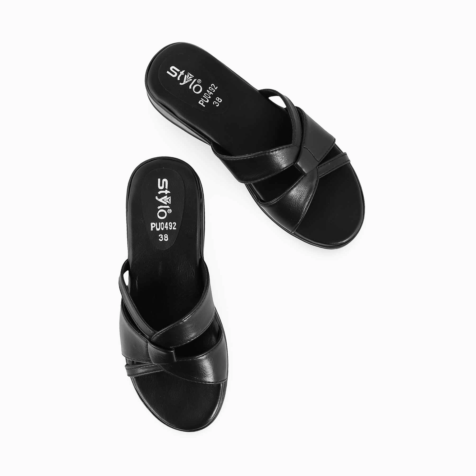 Black Formal Slipper PU0492 H2k Slippers