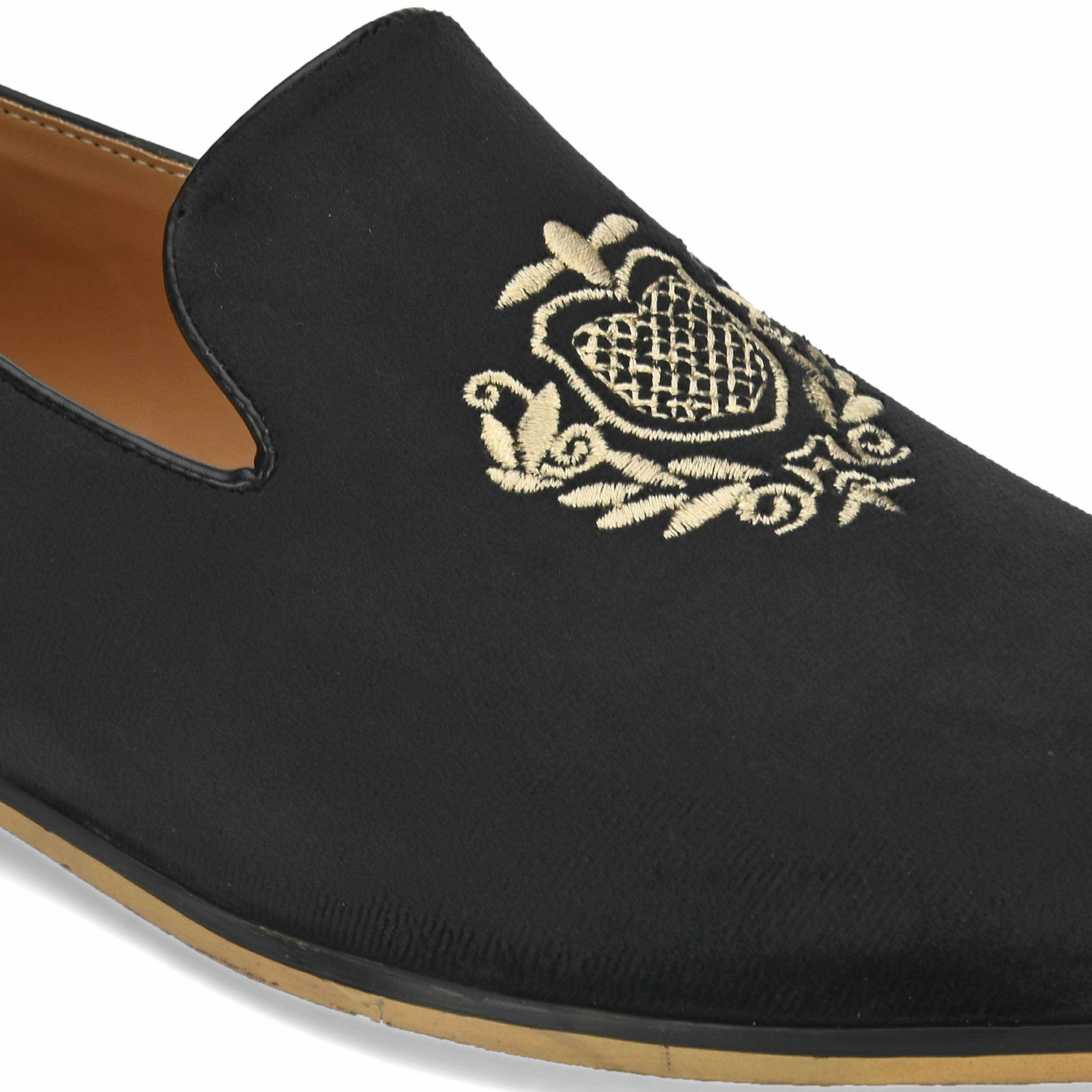 Realm Embroidered Loafers Loafers Gold