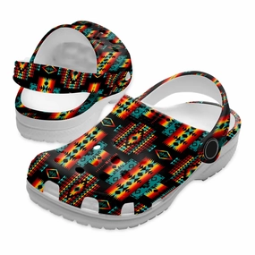 Native Pattern Clog Shoes For Adult and Kid 89230 New Wedge Platform Sandals