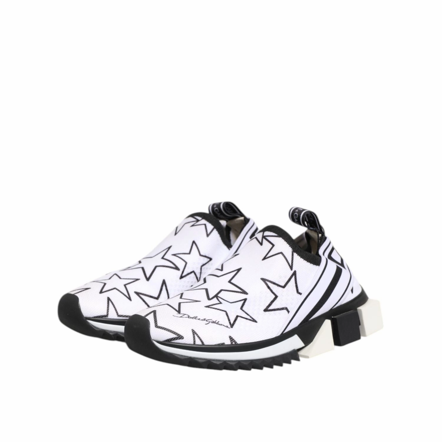 Cross Shield Silver Program Dolce & Gabbana White Stars Sorrento Low Top Sneakers Shoes