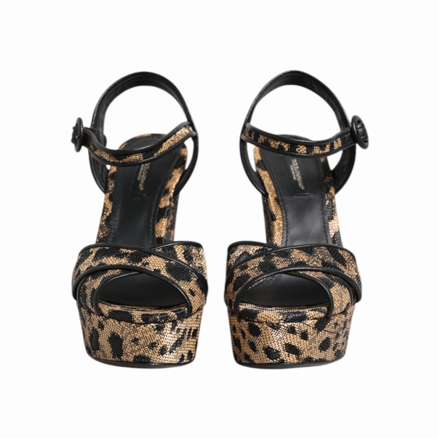 Ochi Jamaica Sandals Dolce & Gabbana Brown Leopard Wedges Ankle Strap Sandals Shoes