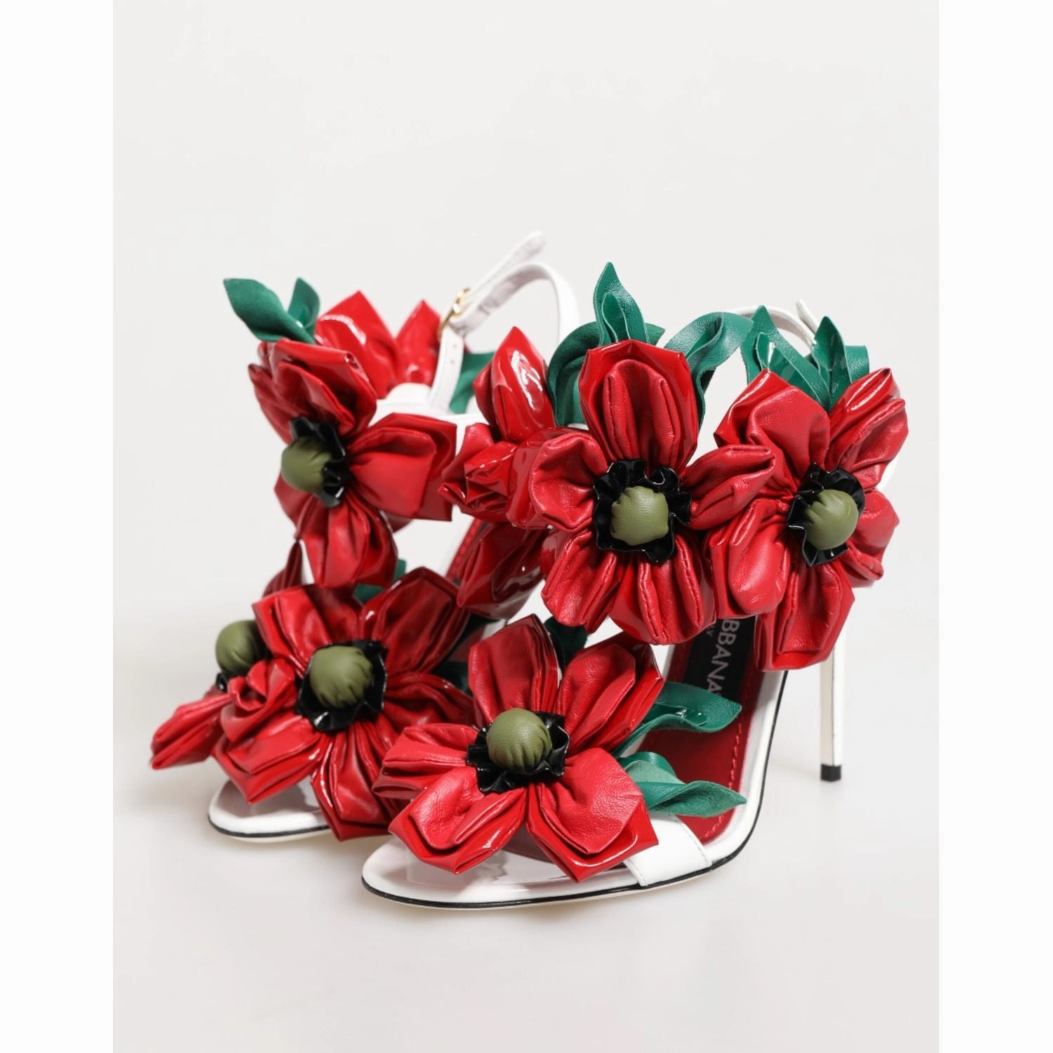 Skechers Sandals Slip Ons Dolce & Gabbana White Red Floral Detailing Sandals Shoes