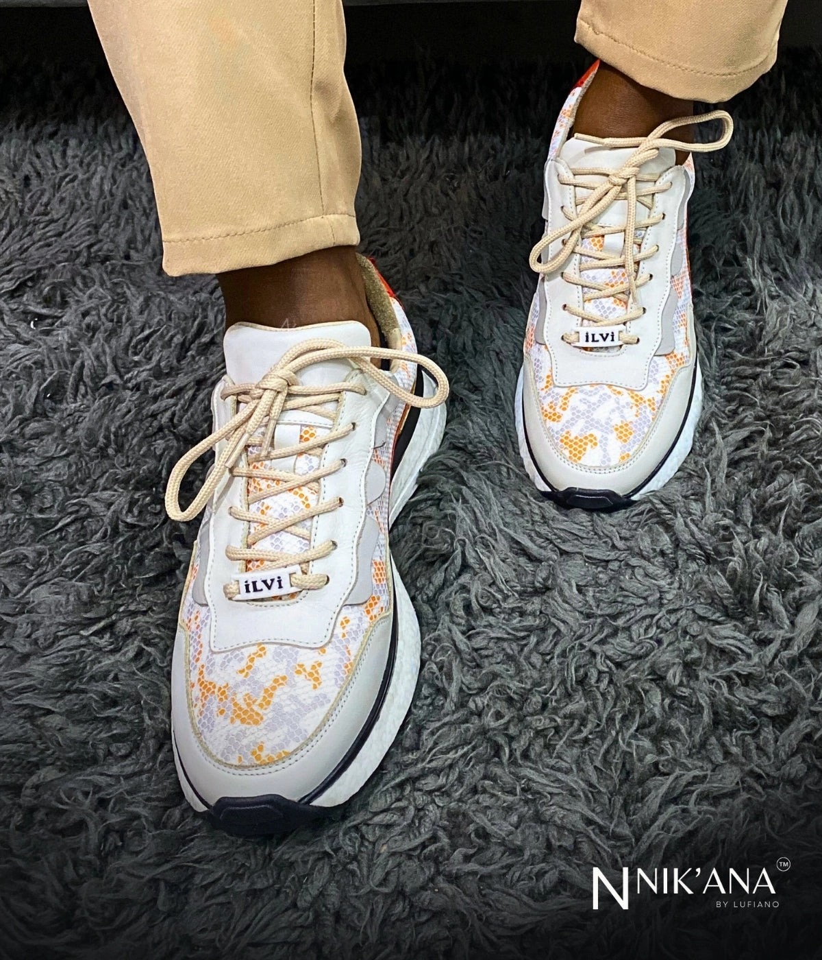 Arch Fit Shoes Good For Flat Feet iLVi061-Lace up: Biege