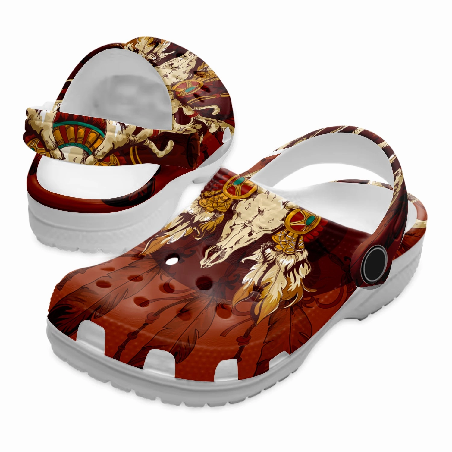 Sandals Resort Dominican Republic Native Pattern Clog Shoes For Adult and Kid 89171 New