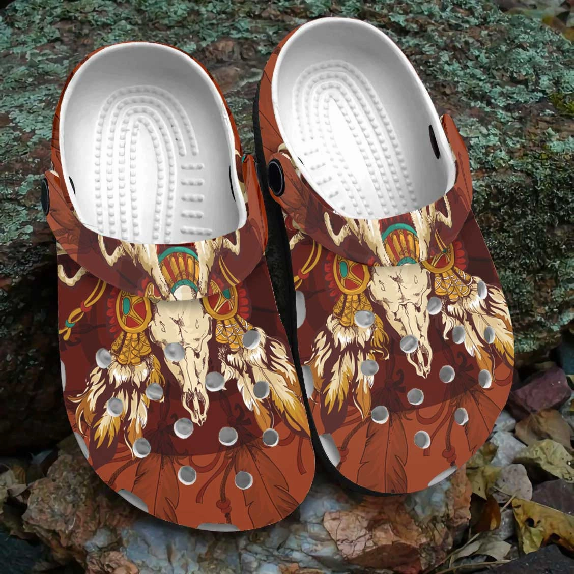 Most Comfortable Sandals For Walking Native Pattern Clog Shoes For Adult and Kid 89171 New