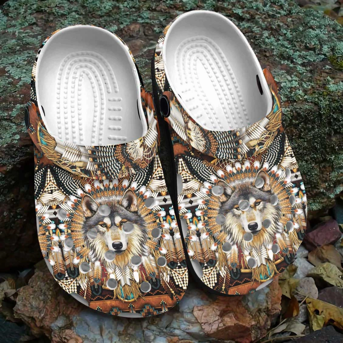 Overpronation Sandals Native Pattern Clog Shoes For Adult and Kid 89131 New