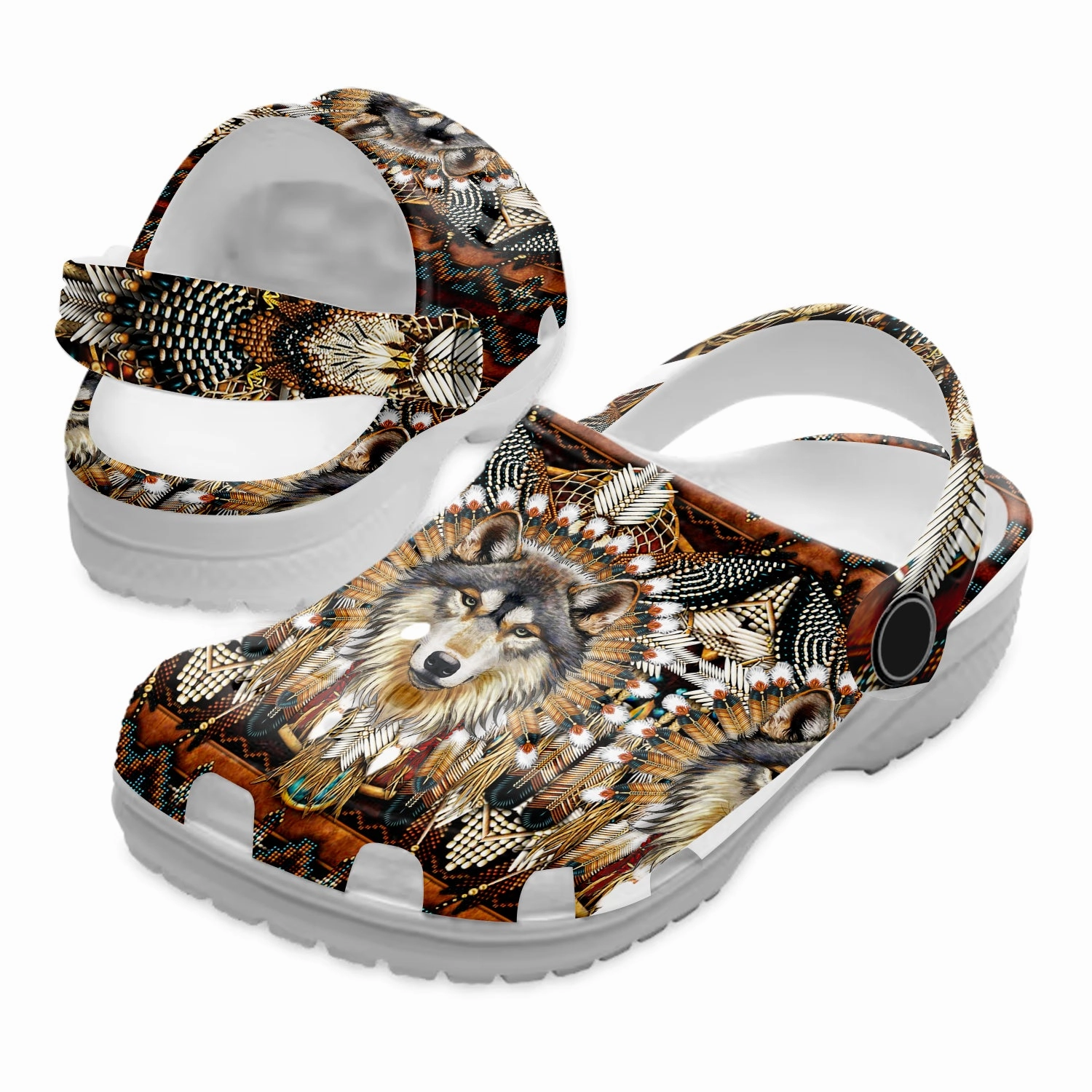 Goga Mat Sandals Native Pattern Clog Shoes For Adult and Kid 89131 New
