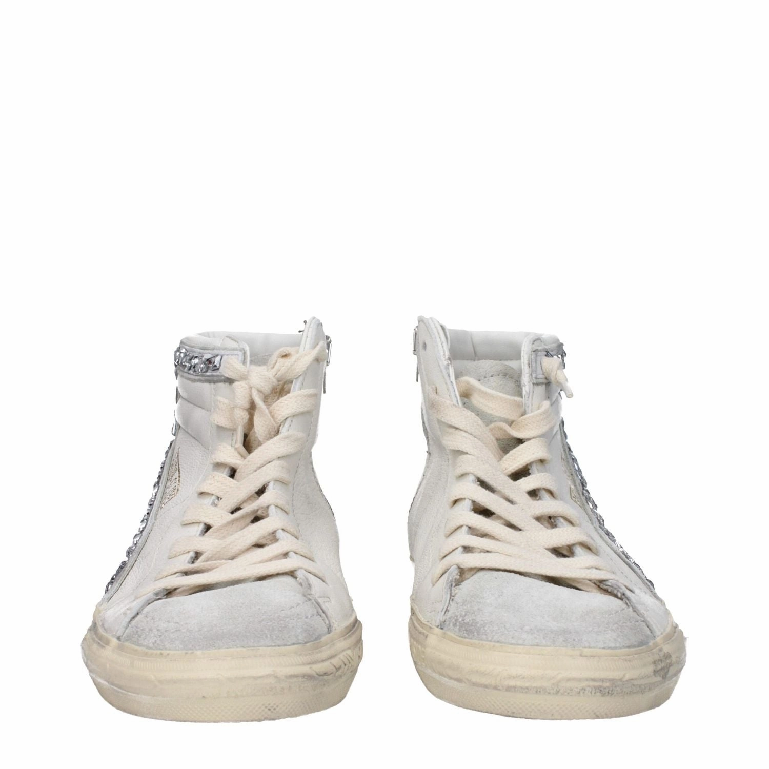 Golden Goose White Leather High Top Sneakers 70s Flat Shoes
