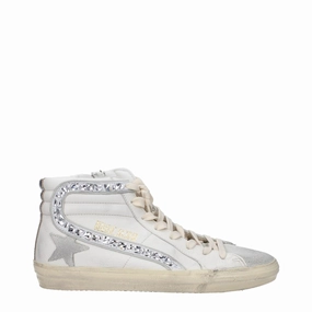 Golden Goose White Leather High Top Sneakers Cork Shoes Flats