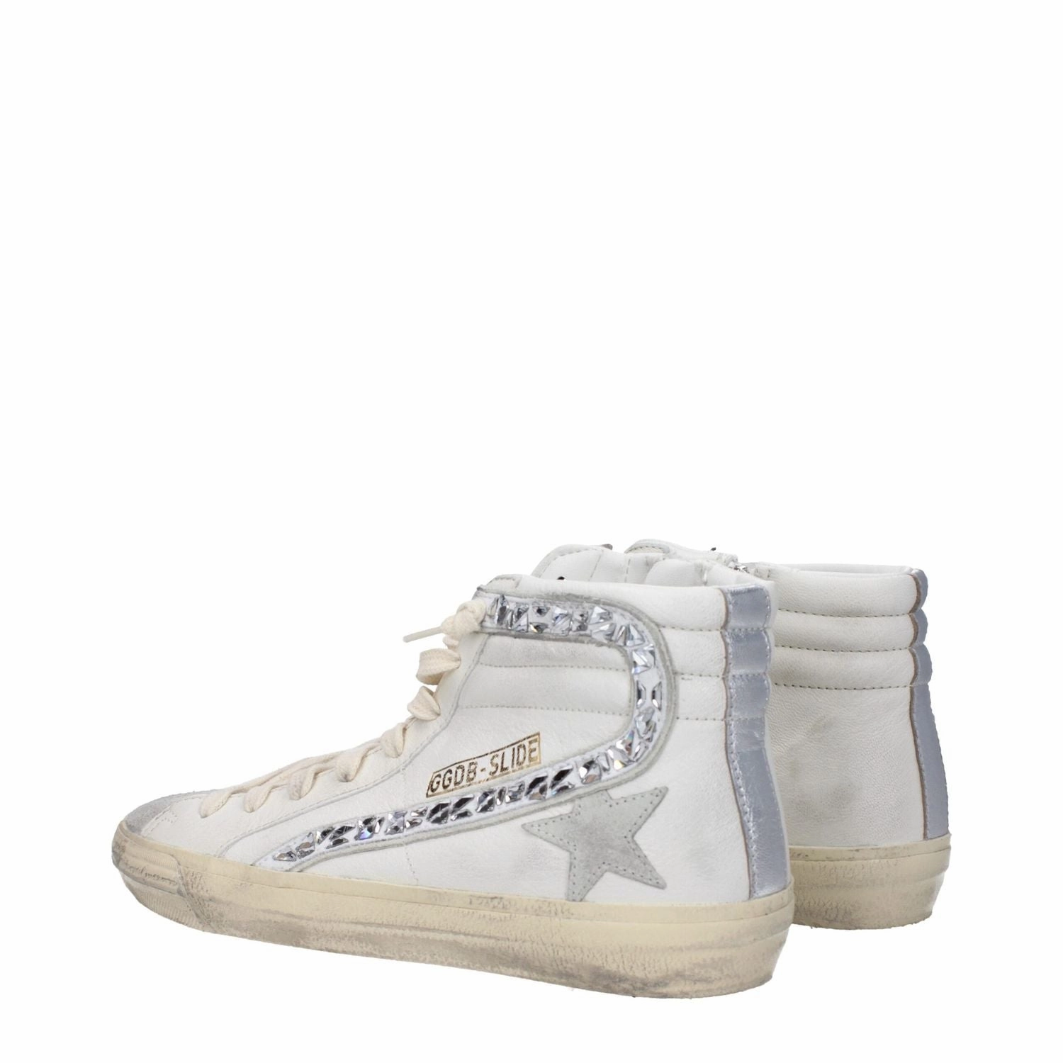 Fast Flats Shoes Golden Goose White Leather High Top Sneakers