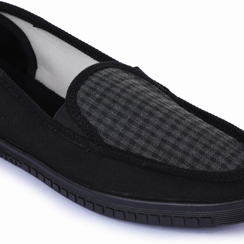 A-HA Black Casual Non Lacing Shoes For Men WALKER-E By Liberty Casual Slip On Summer Shoes
