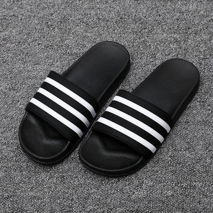 Grimace Slippers MStacchi Fashion Stripes Men Flip Flop Summer Interior Couples Home Non-Slip Bathroom Bath Slippers Outdoor Beach Male Sandals