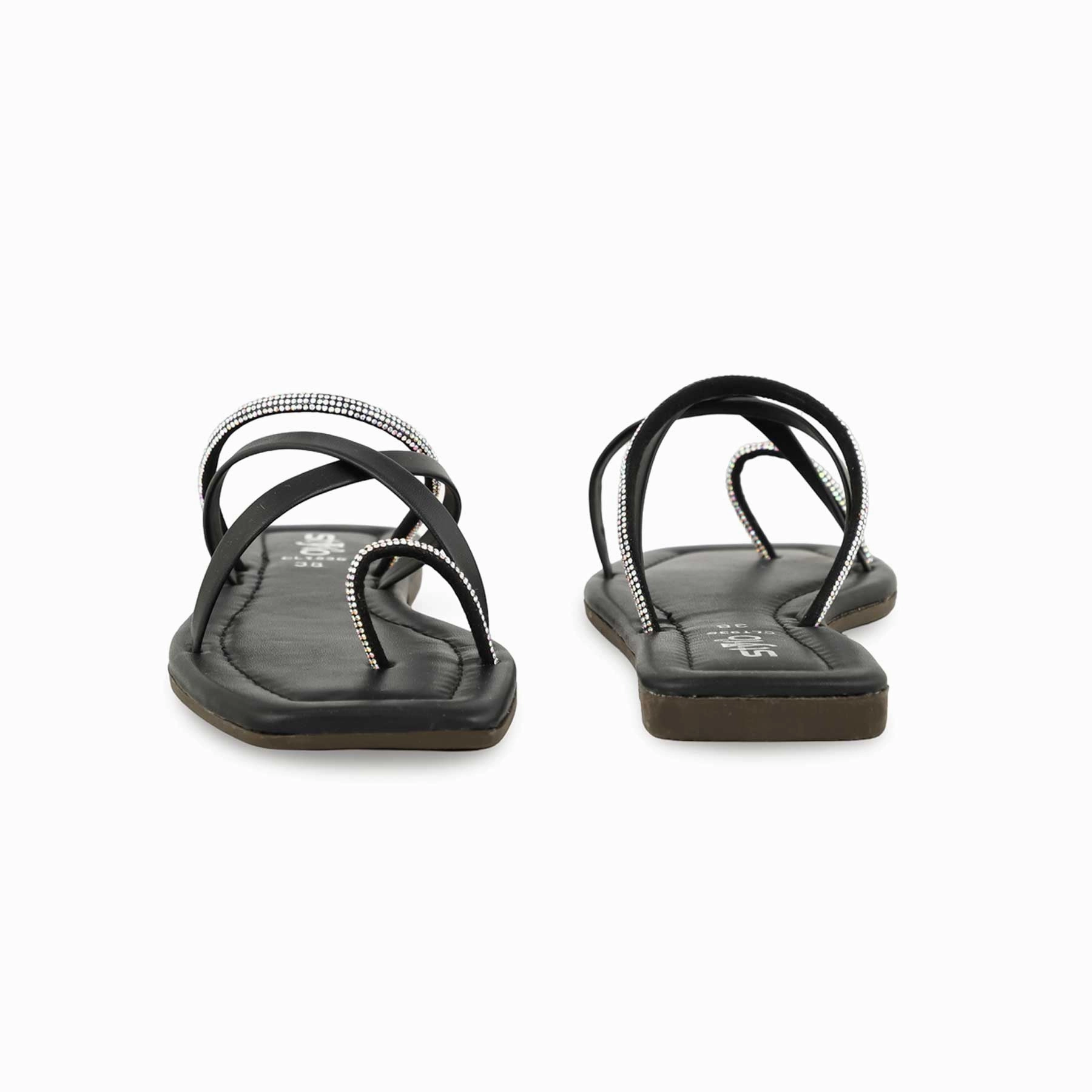 Cool Casual Dress Shoes Black Casual Chappal CL1936