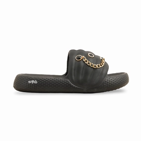 Closed Flats Shoes Black Casual Softy For Ladies CL9353