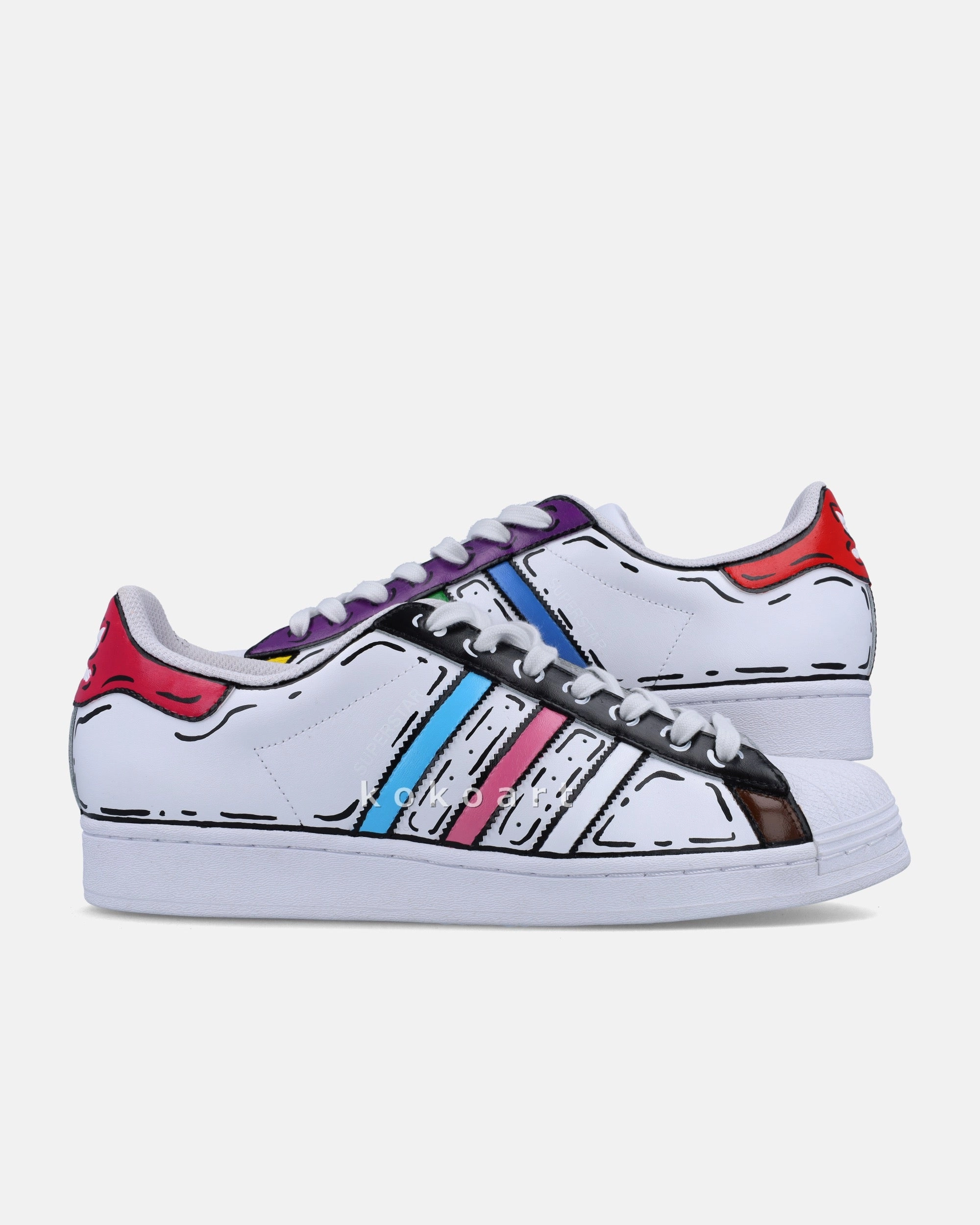 Adidas Tennis Shoes Superstar Pride Cartoon