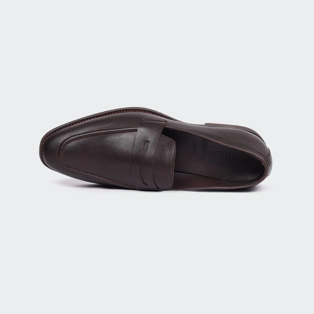 Grey Flat Shoes Caliber Shoes Coffee Penny Formal Shoes for Men (GEORGE T657G)