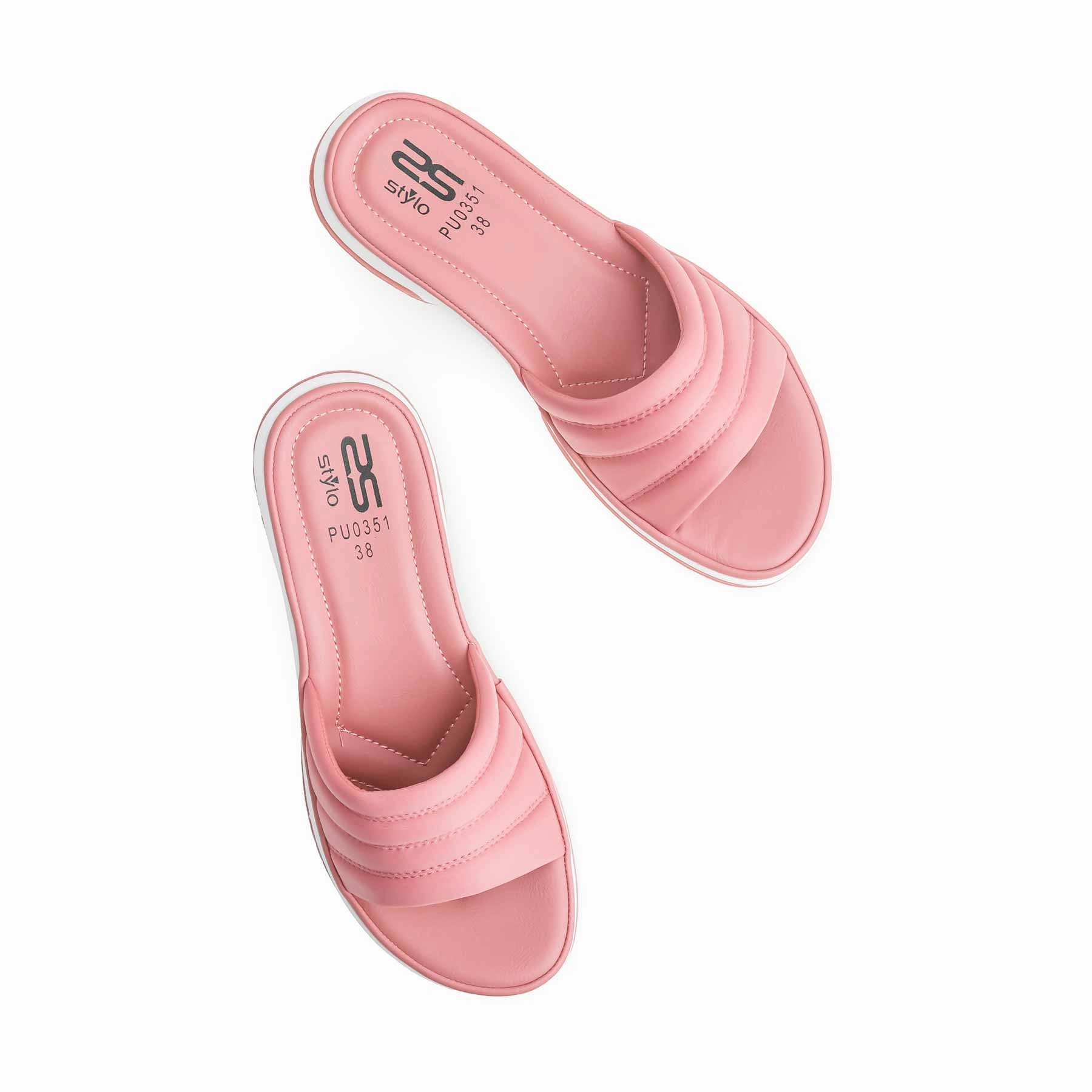 High Heel Slides Pink Formal Slipper PU0351