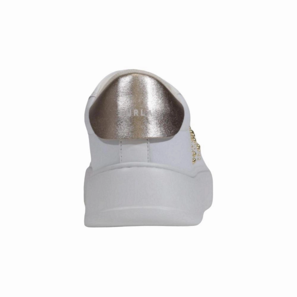 Shoes Flat Heels White Polyethylene Low Top Sneakers