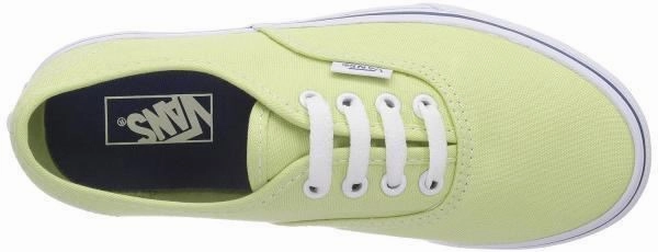 VANS Authentic Lime Green True White Womens Classic Casual Shoes Pure Casual Low Top Skate Shoe