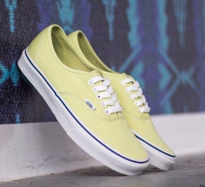 Best Shoes For Casual VANS Authentic Lime Green True White Womens Classic Casual Shoes
