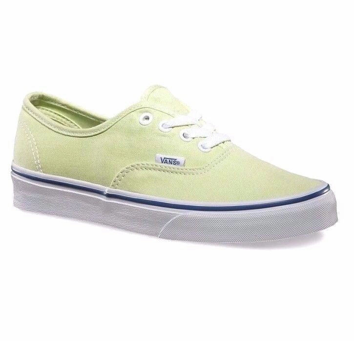 VANS Authentic Lime Green True White Womens Classic Casual Shoes Emporio Armani Casual Shoes