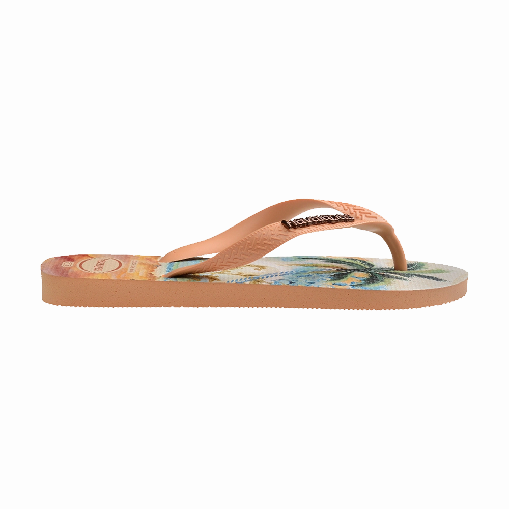 Flip Flops Molded Footbed Top Tropicalia Vibes Flip Flops