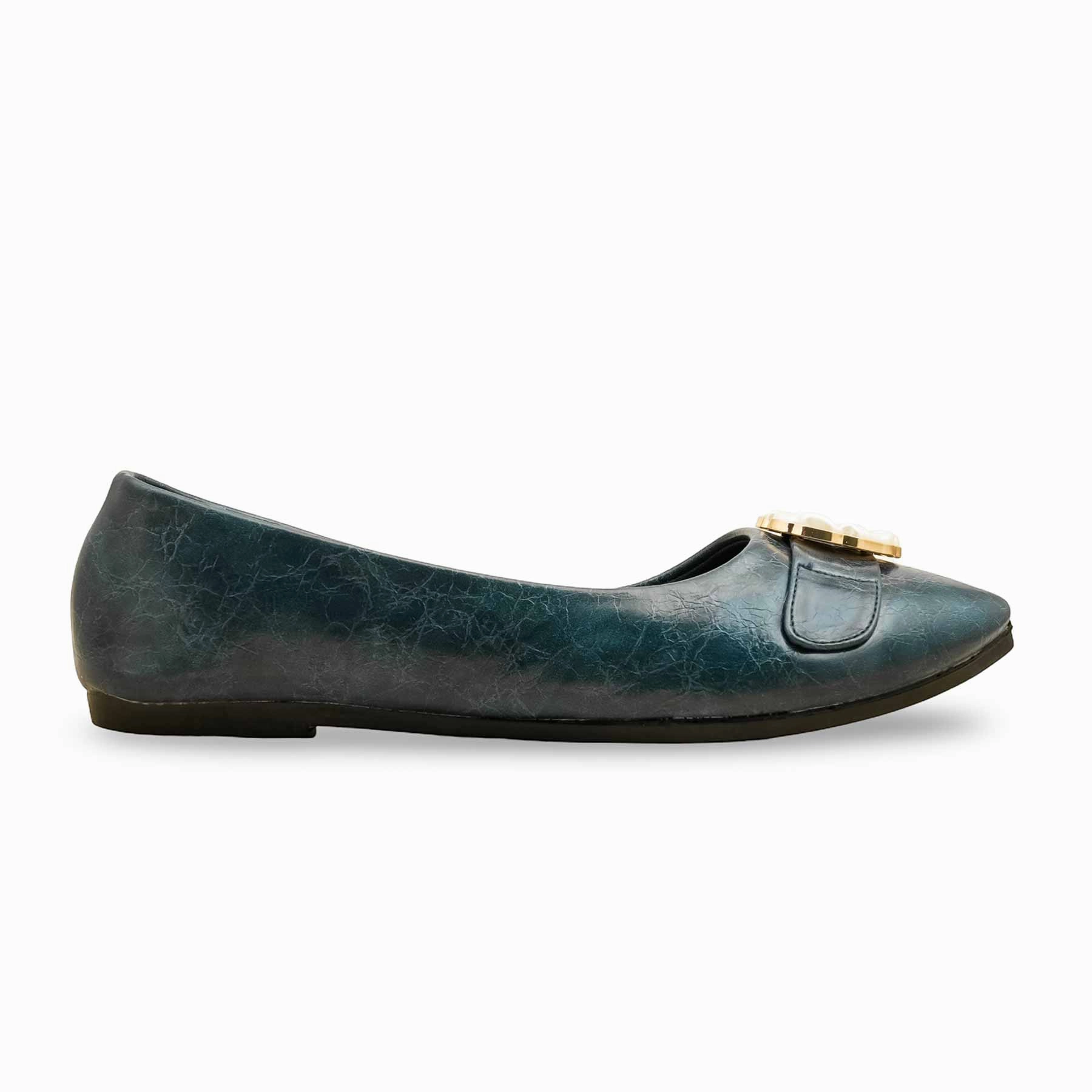 Blue Pumps For Ladies WN1359 Leg Day Flat Shoes
