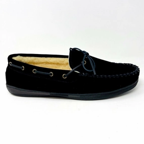Tamarac by Slippers International Arizona Black Mens Comfort Slip On Shoe Inexpensive Slippers For Guests