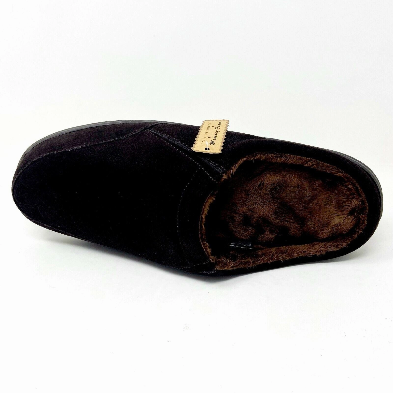Apres Ski Slippers Tamarac Mens Koosh Rootbeer Cowhide Suede Comfort Slip On Slippers