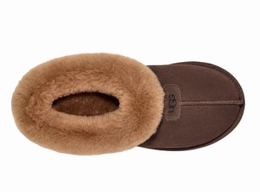 TAZZETTE BURNT CEDAR Flip Flop Fuzzy Slippers