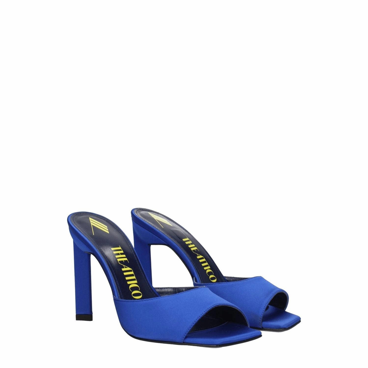 The Attico Blue Satin Stiletto Heel Sandals Ta Sandals