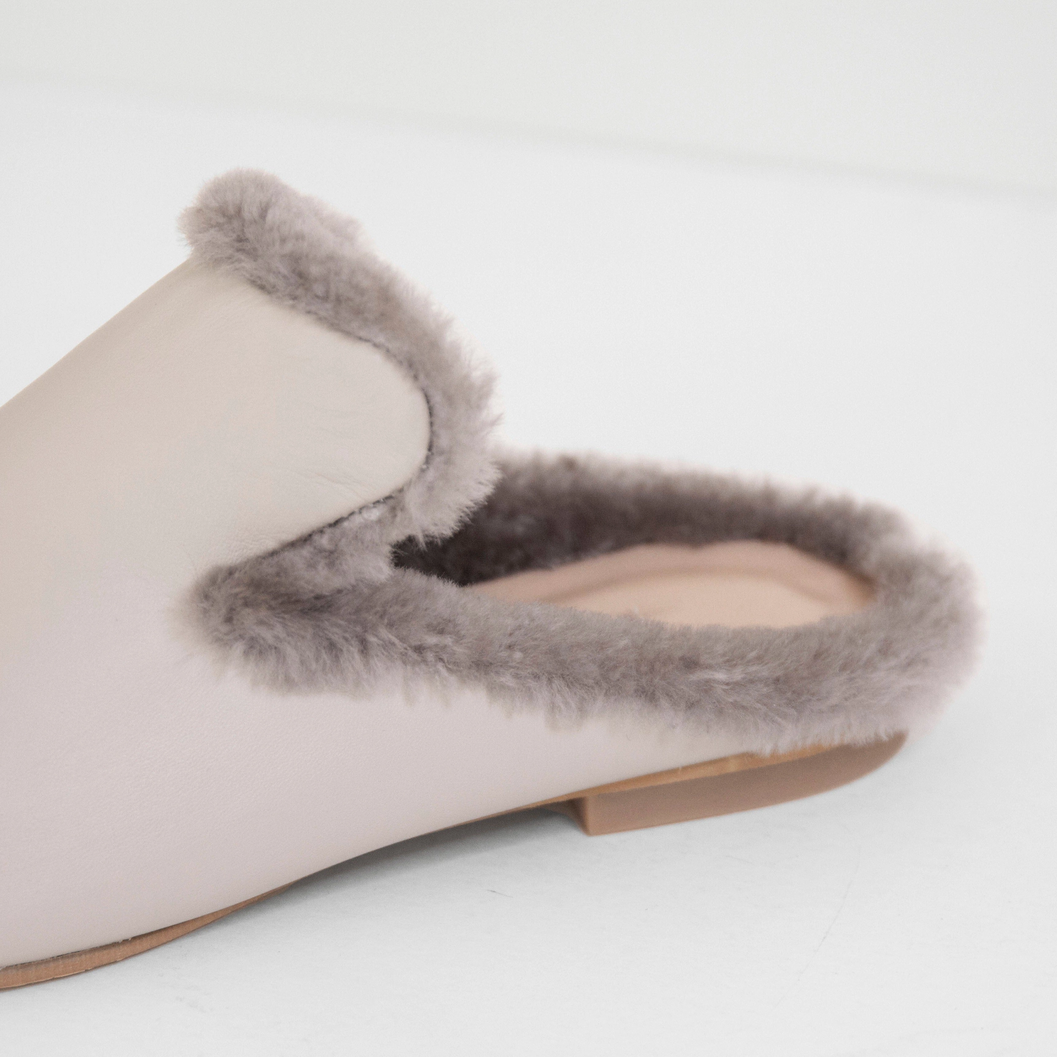 Tia grey mule Canvas Shoes Flat