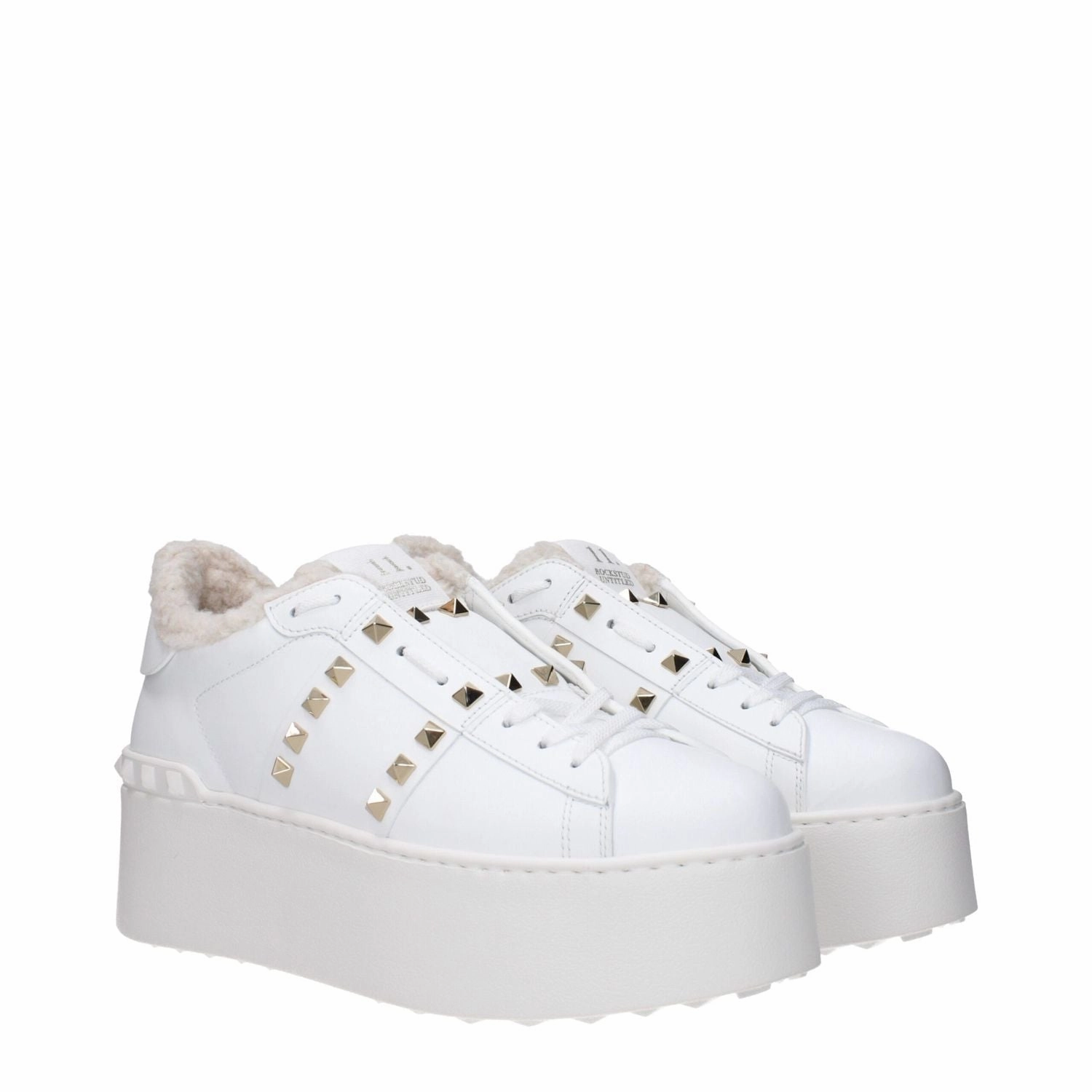 Valentino Garavani White Leather Platform Sneakers Louis Sneakers