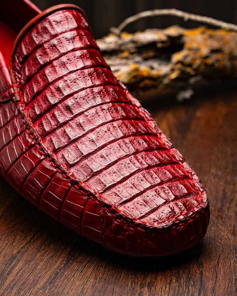 Loafers Fox Chapel Marco Di Milano Remo Wine Caiman Driving Slip-On Loafers