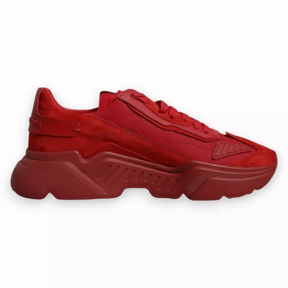 Dolce & Gabbana Red Leather Daymaster Low Top Sneakers Shoes Best Sneakers For Gout