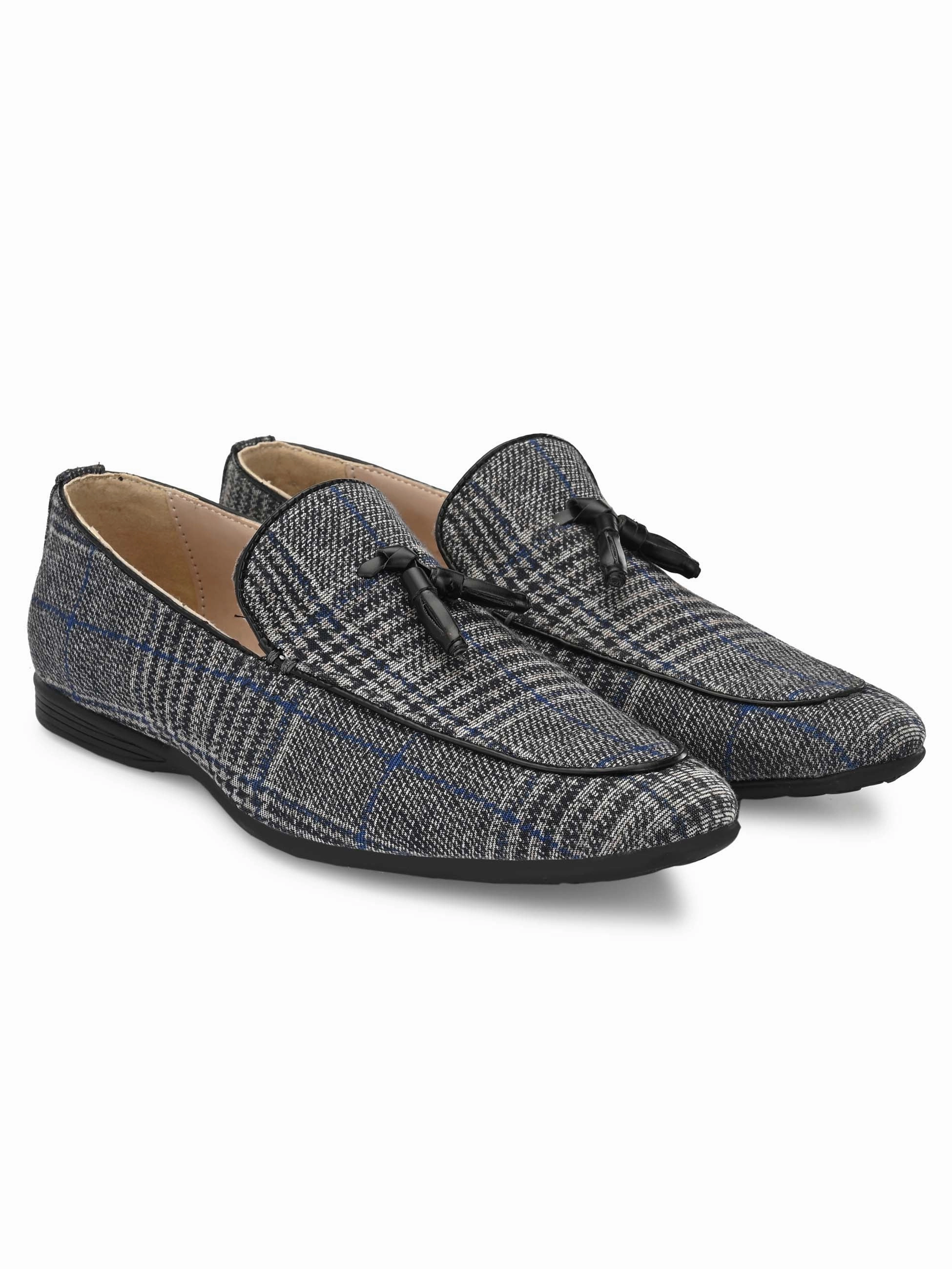 Plaid Tassel Loafers Loafers In Winter