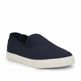 Chunky Loafers With Heels Gliders Non-Lacing Navy Blue Casual Sneakers For Men HYPER-E By Liberty