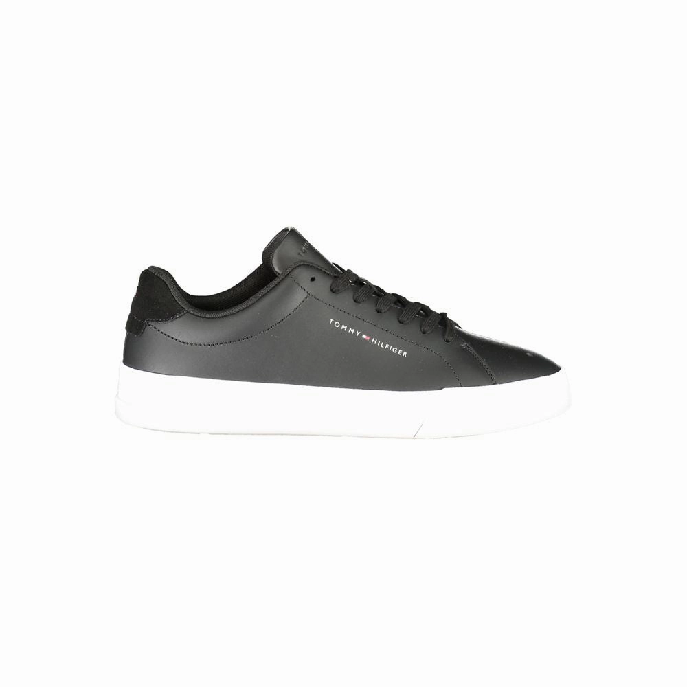 Tommy Hilfiger Black Leather Men Sneaker Camper Sneakers