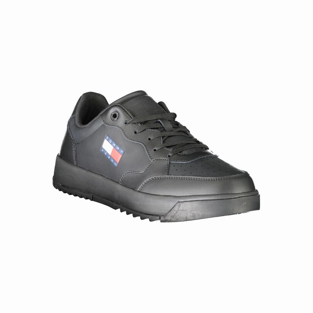 Tommy Hilfiger Black Polyethylene Men Sneaker Blowfish Slip On Sneakers