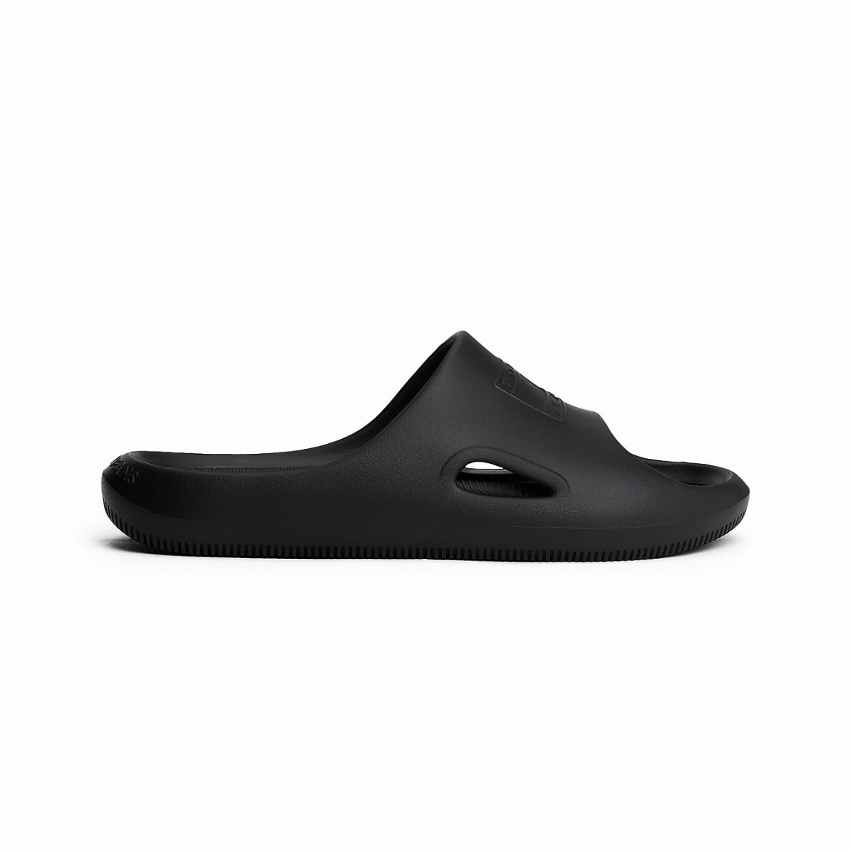 Tommy Hilfiger Cutout Embossed Pool Slides - BLK Bunny Slippers Dti