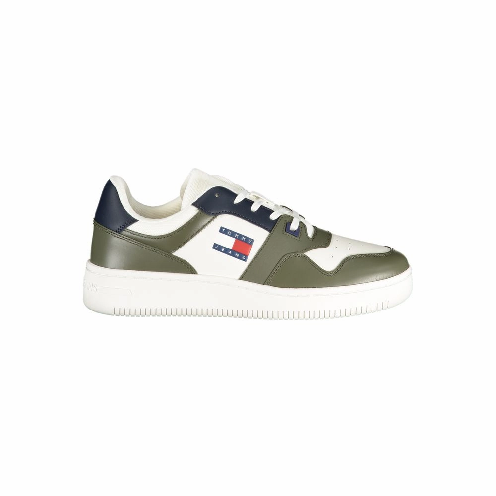 Tommy Hilfiger Green Leather Men Sneaker Hey Dude Sneakers